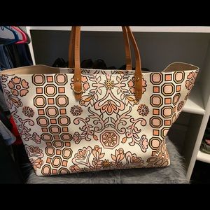 Tory Burch Large Spring Print Shopping Tote